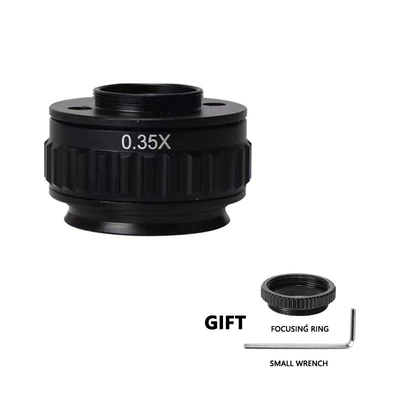 Imagem -06 - C-mount Adaptador Lente 0.35x 0.5x Ctv para Trinocular Microscópio Estéreo 38 mm Interface