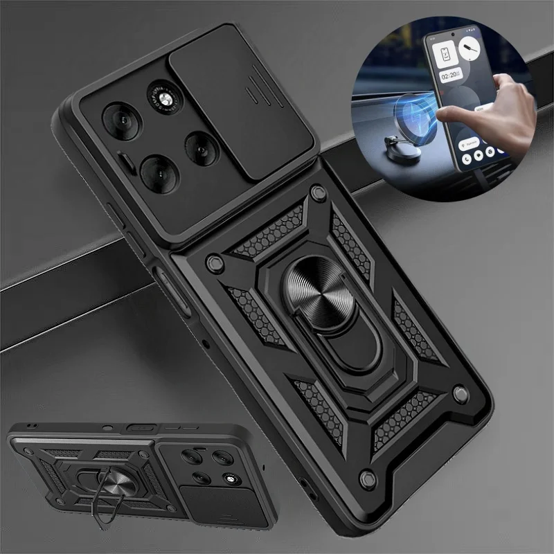 Rüstung Fall Für Motorola Moto G56 G86 5G G15 G35 G55 G75 G85 G04 G24 G54 G84 E14 E15 Objektiv schützen Abdeckung Ring Ständer Halter Fundas