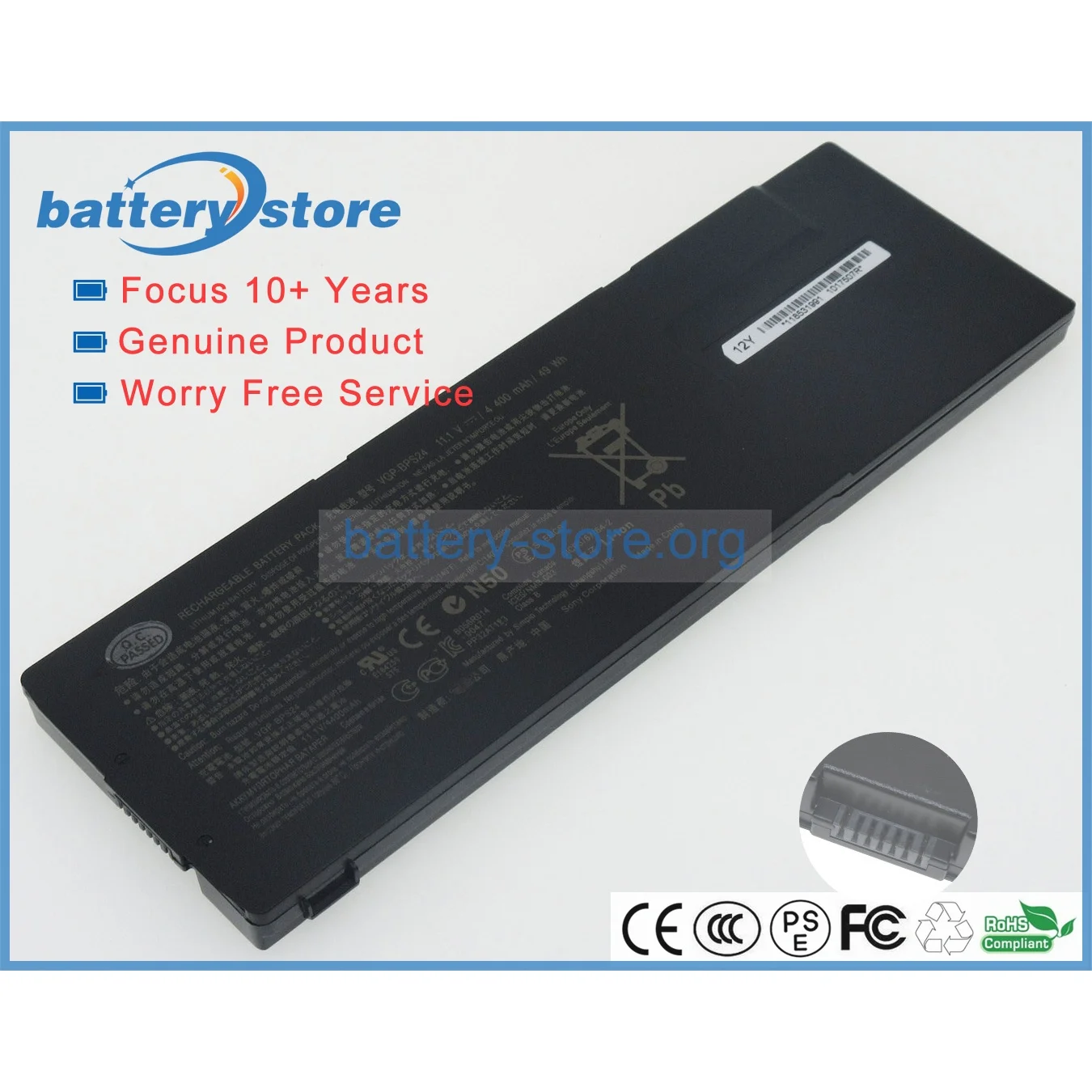 

Genuine Original Laptop Batteries for VGP-BPL24,VGP-BPSC24,SD48EC/B,PCG-41414M, VPCSC1AFM,PCG-41214M,SVS1511AJ,11.1V,6 Cell