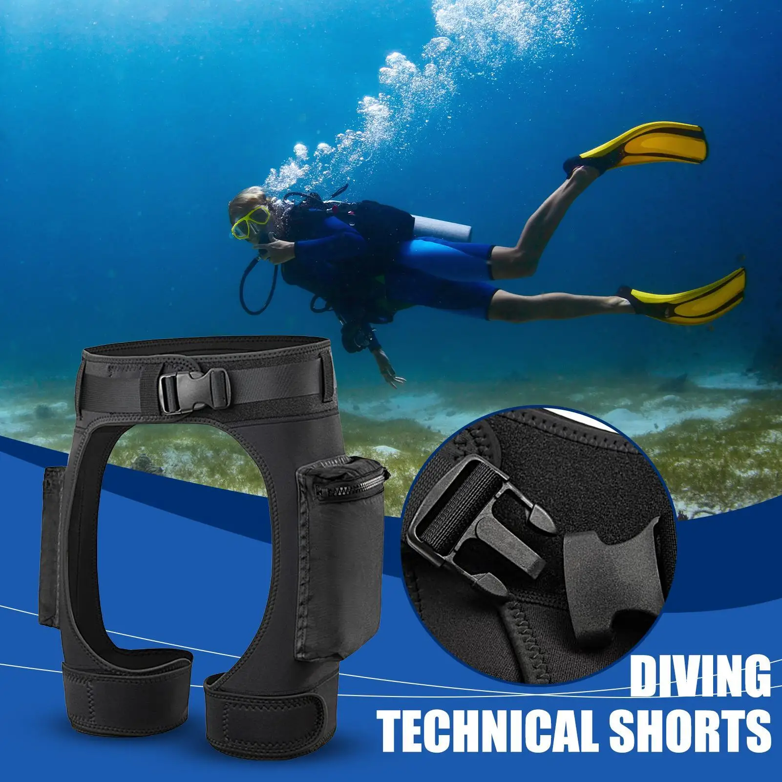 

Wetsuit Shorts Men Mens Women Wetsuit Short Quick Release Buckle Lightweight Adjustable Pants With Pockets For Surfing Water