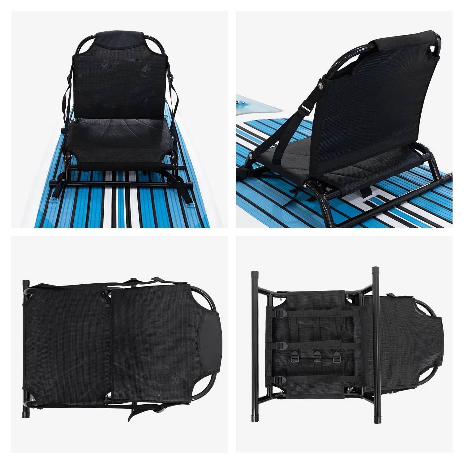 مقعد كاياك معدني قابل للتعديل كويتسو، كرسي صيد قابل للنفخ، معدات رياضات مائية للتخييم والسفر في الهواء الطلق #5