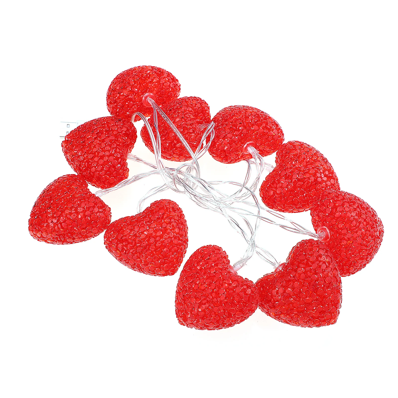 1 قطعة سلسلة مصابيح على شكل قلب ديكور إبداعي محب على شكل قلب سلسلة ضوء رومانسية للحفلات مهرجان اقتراح الديكور #6