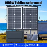 1000W  Solar Panel Kit Complete Camping Foldable Solar Power Station Portable Generator Charger 18V for Car Boat Caravan Camp