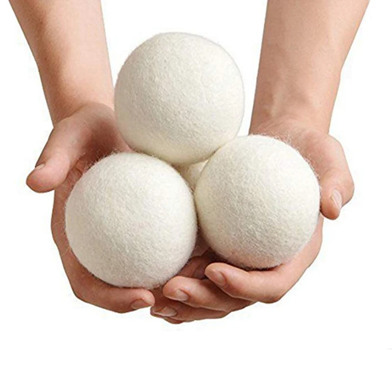 

6 см шерстяная сушилка, шарики из натуральной ткани, многоразовый смягчитель, набор для стирки, сухой шар, практичный домашний бытовой шерстяной сушильный шар