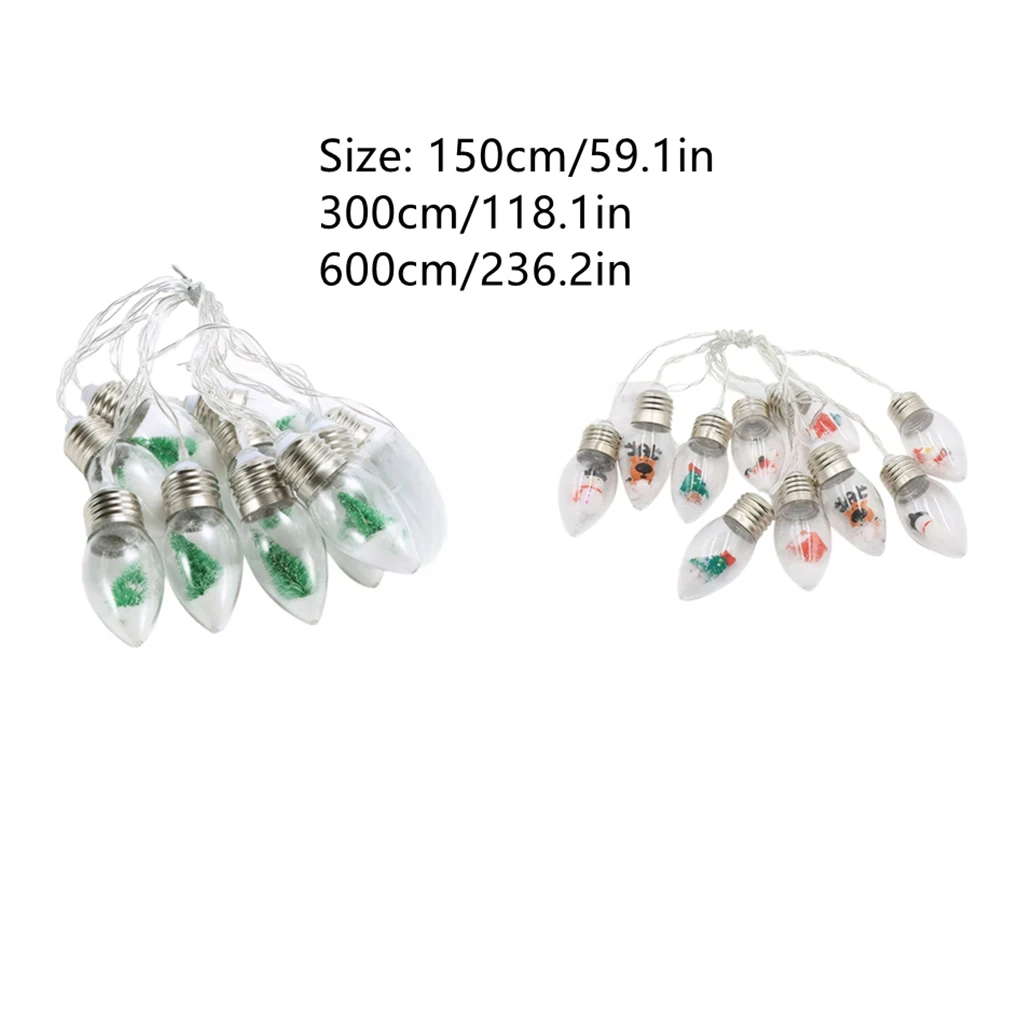 ABS Soft Light Led Christmas Lights For Cozy Christmas Nights Christmas Light Bulb String Composed Christmas tree style