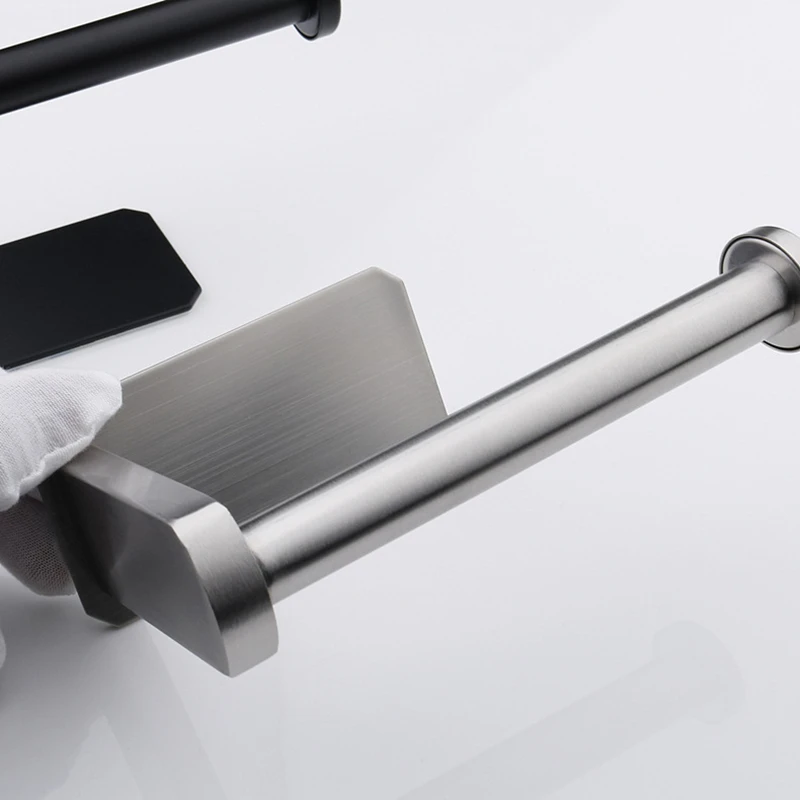 لاصق لكمة خالية مناديل حمام حامل المناشف الورقية المنظم جدار جبل تخزين المطبخ الحمام لا الحفر موزع الأنسجة #5