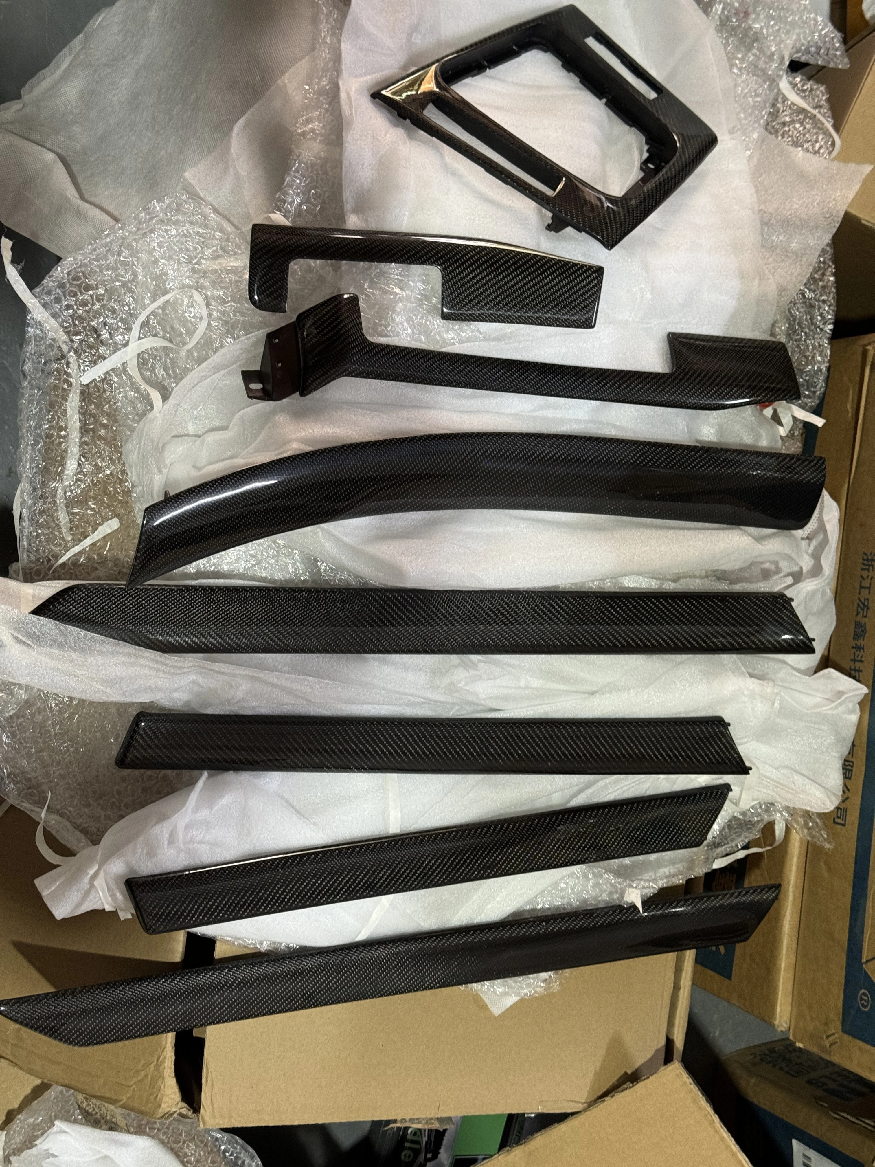 1 Set Car Interior Dash Wrap Trim For Bmw E46 Accessories Left Hand Driver real Carbon Fiber Wrap Trim Interior Parts Replacemen