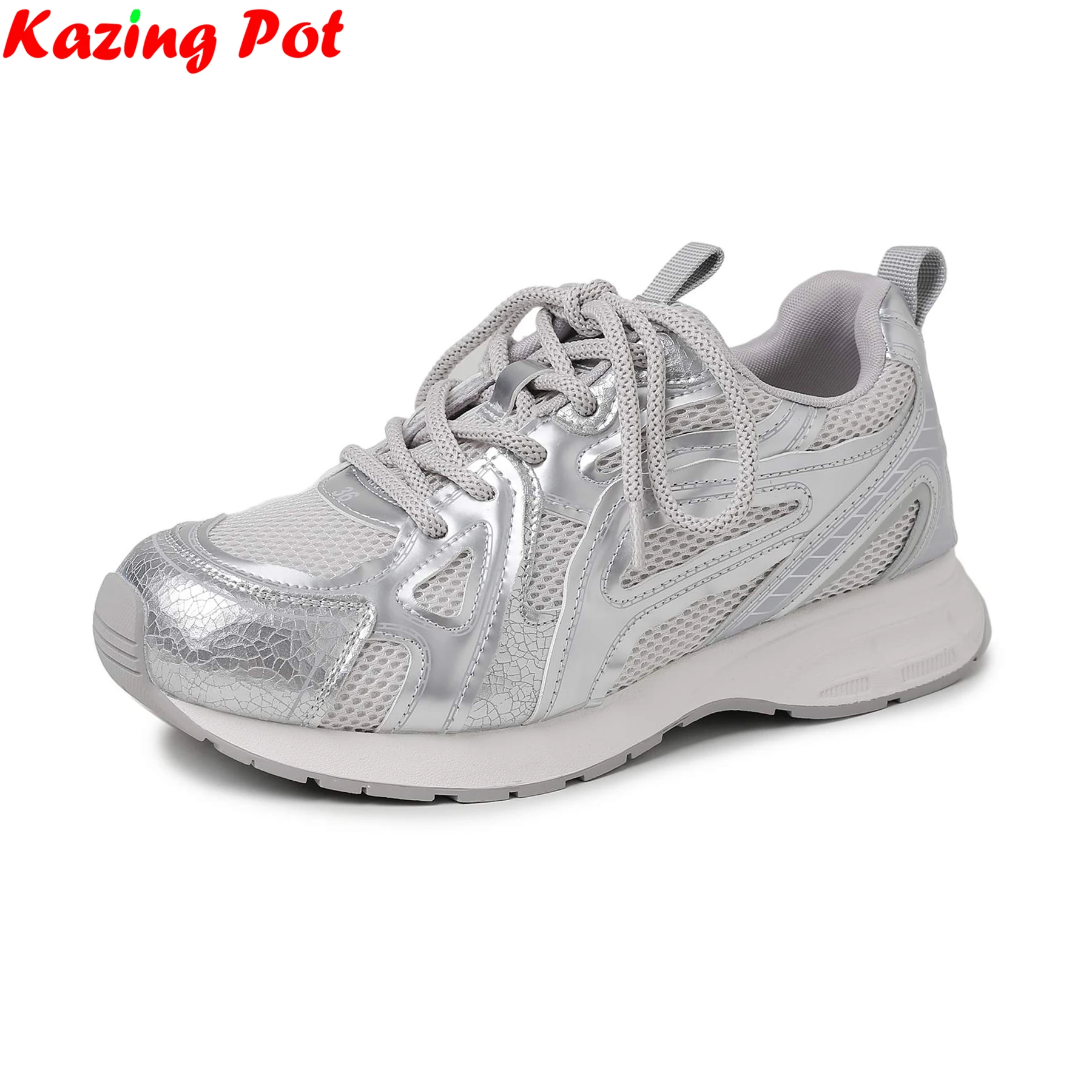 

Lanxuryee/2026, летне-осенняя обувь с дышащей сеткой и круглым носком, белые лоферы на среднем каблуке, брендовая повседневная женская вулканизированная обувь для свиданий