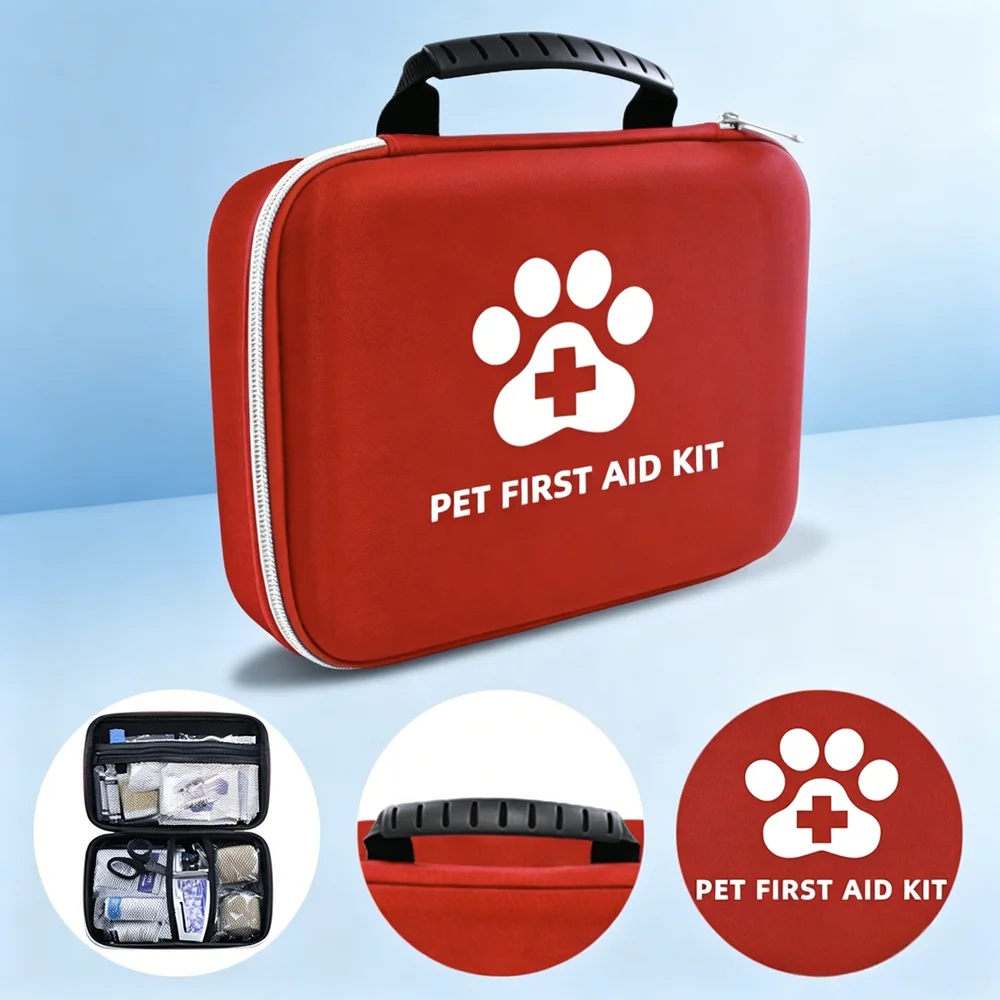 Premium Pet First Aid Kit Emergency Medical Supplies for Dogs Cat Home & Travel Safety Use Waterproof Emergency Kit