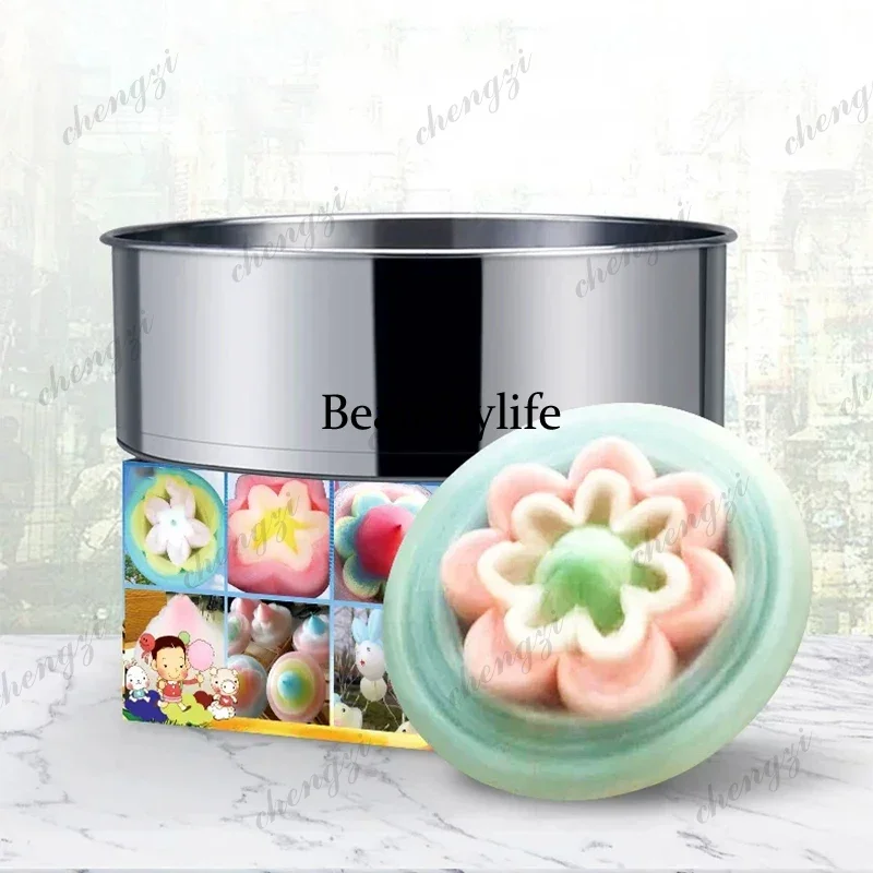 Commercial Electric Gas-Powered Cotton Candy Machine for Making Fancy and Stretchy Cotton Candy, LPG-Heated 12V/7A