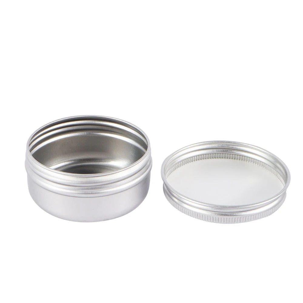 20Pcs Aluminum Jars 50/100ML Refillable Empty Metal Pot Mini Portable Jewelry Container Travel Sample Pot Organizer for Cosmetic