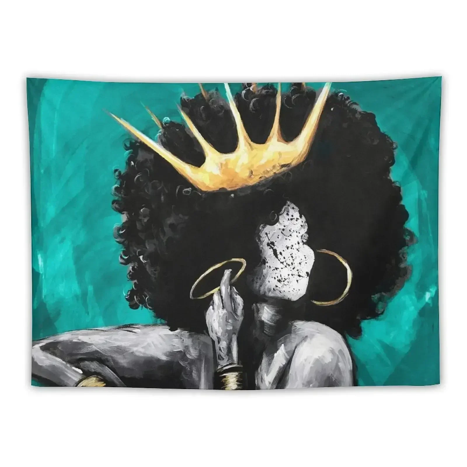 

Naturally Queen VI TEAL Tapestry Wallpapers Home Decor Luxury Living Room Decoration Wall Hanging Wall Tapestry