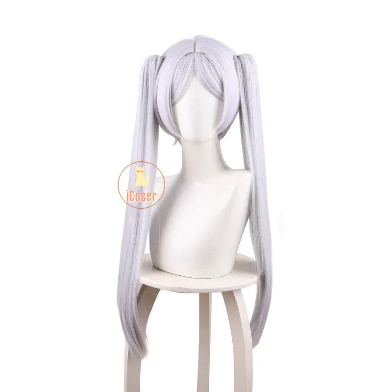 

Cosplay Wig Anime Frieren Beyond Journey's End Light Purple Double Ponytail Long Hair Ears Earring Halloween Party Women