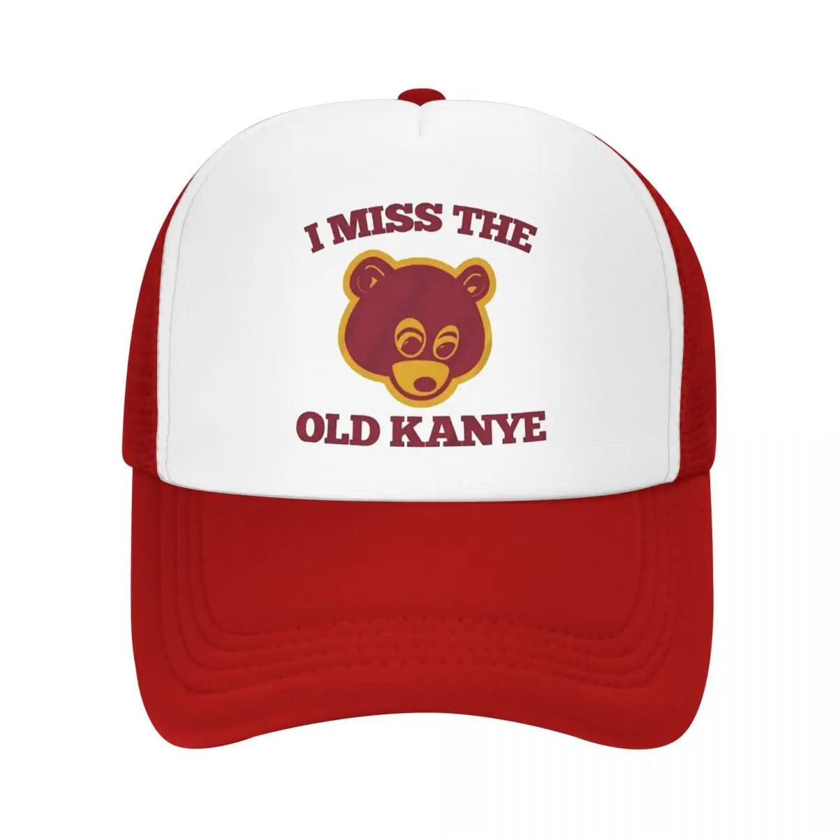 I Miss The Old Kanye West Trucker Hats Men Women Sport College Dropout Bear Sun Caps Adjustable Snapback Caps Mesh Baseball Caps