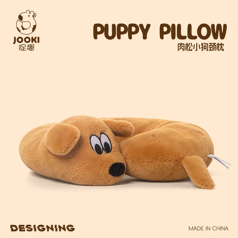 

Cute Meat Crispy Puppy Neck Pillow Plush Toy Cute Stuffed Animal Sleep Companion Doll Gift For Girls Women Travel