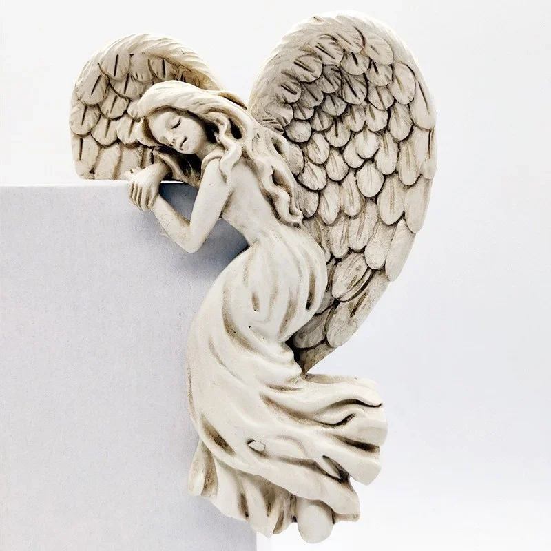 Angel Wings Home Gift Resin Craft Door Frame Ornament Indoor and Outdoor Garden Door Ornament