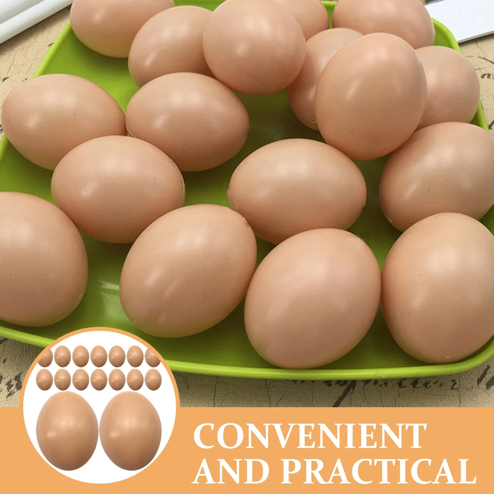 

24 Pcs Simulated Food Ornaments Fake Eggs Blank Decorations for Decorating Imitation Artificial Craft Graffiti Plastic Diy