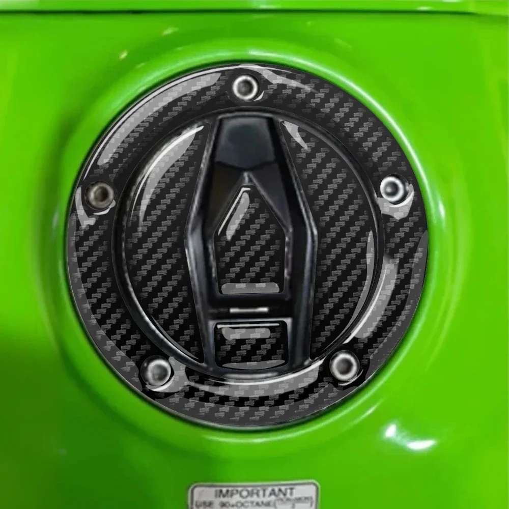 

Motorcycle Gas Fuel Cap Cover Protector Sticker for Kawasaki ZX-10R 15-19 and Some Models From 2018 (5 holes)