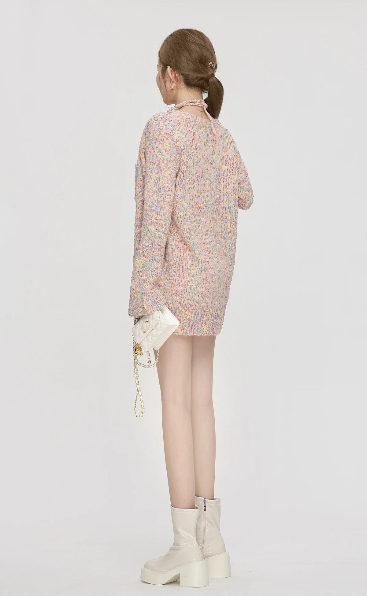 2025 خريف شتاء جديد Hot البيع الوردي الرسن الرقبة تانك القمم Bodycon تنورة قصيرة سترة سوداء سترة ثلاث قطع مجموعة