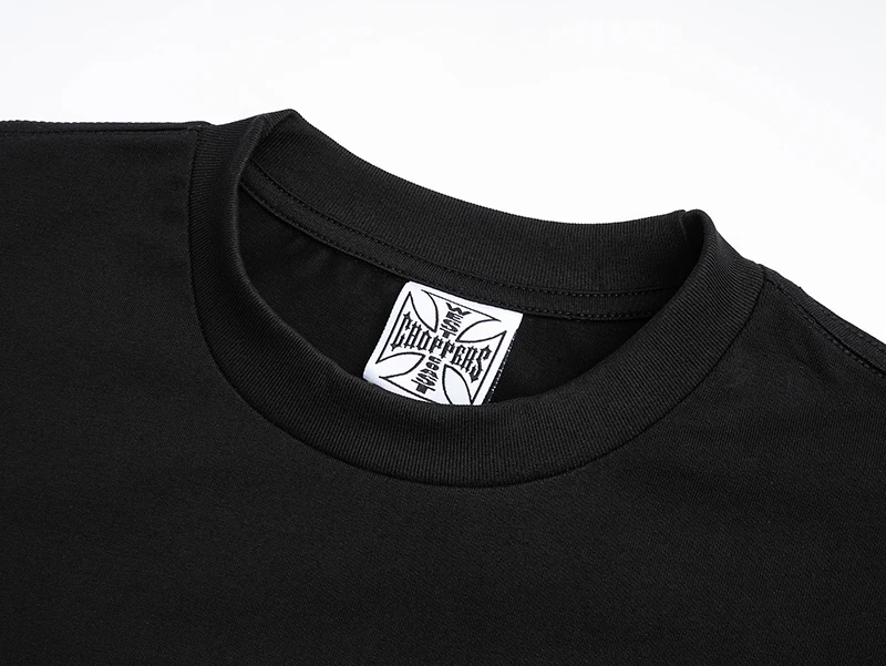 2026 New West Coast Men's Long Sleeve T‑Shirt Hip‑hop Skull Graphic All‑Over Sleeve Print Loose Streetwear Tee