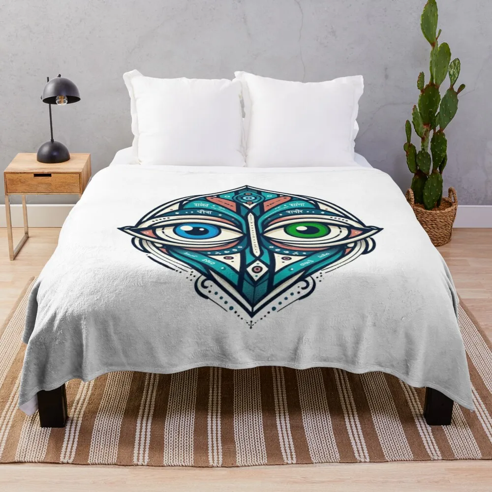 Eye of the Spirit Throw Blanket Single Vintage Blankets