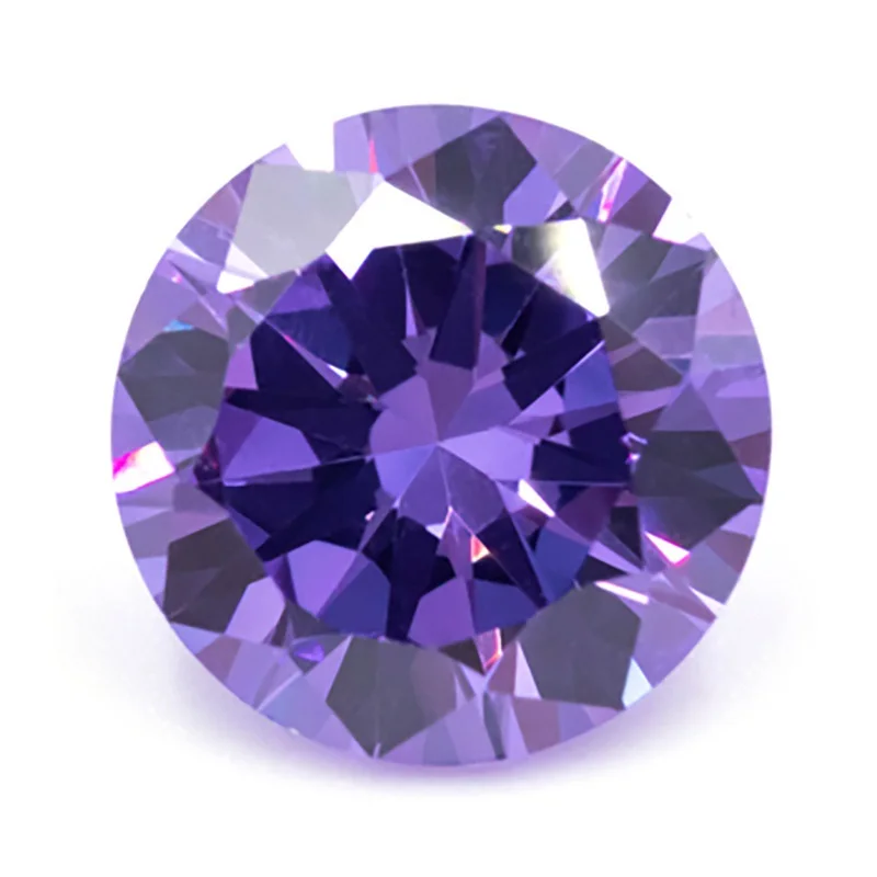 10 قطعة أحجار الزركون الملونة المستديرة أحجار كريمة صناعية أحجار فضفاضة مكعب زركونيا 6 مللي متر هدايا عيد الميلاد. #5