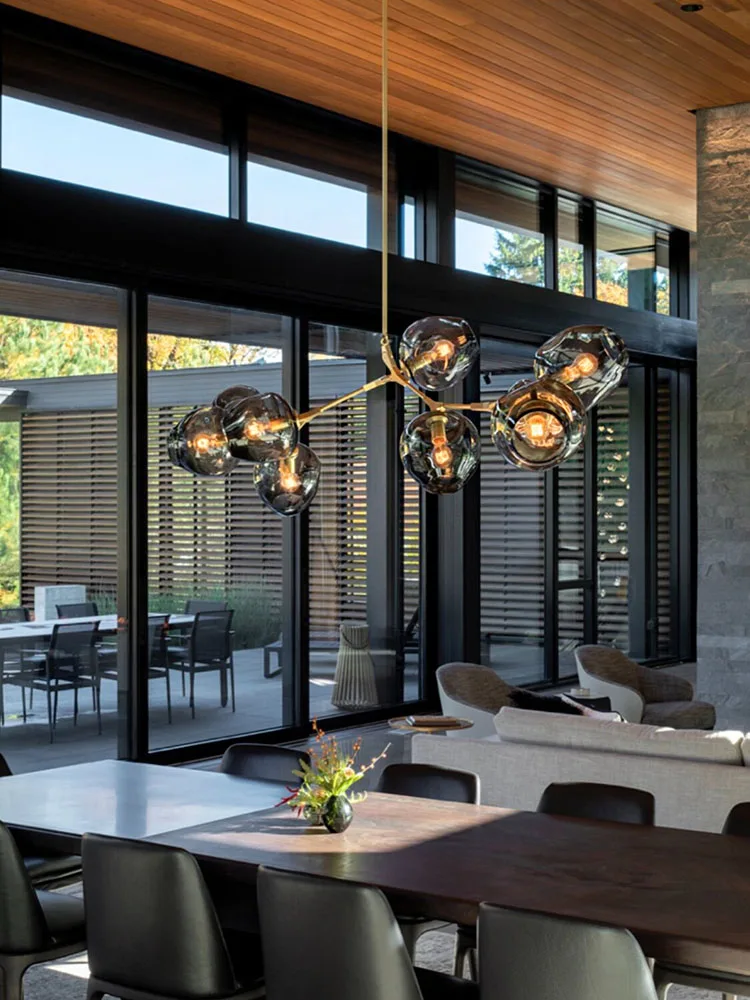 Modern Minimalist Design Home Applicance Lustre Creative Home Decor Handmade Grape Glass Wall Lamps Indoor Light For Living Room