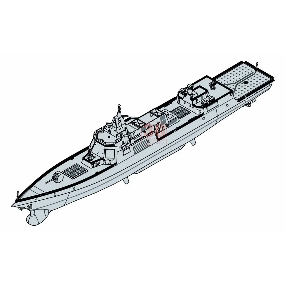 TRUMPETER 06729 Assembly Model Ship 1/700 Scale Boat PLA Navy Type 055 Destroyer Warship Model for Military Model Hobby Toys DIY