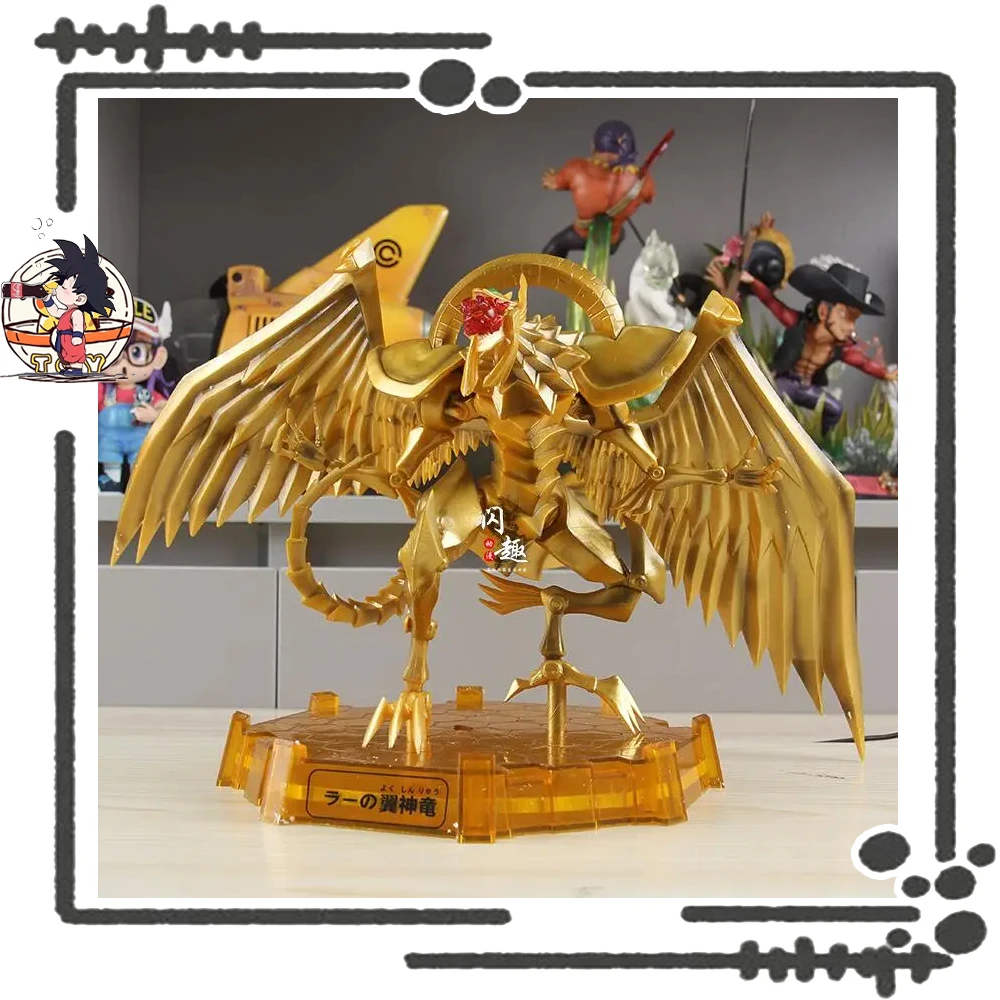 

In Stock 22cm Yu-Gi-Oh! Anime Figure The Winged Dragon of Ra Figures Monsters Legion Figurine with Light Model Collection Toy