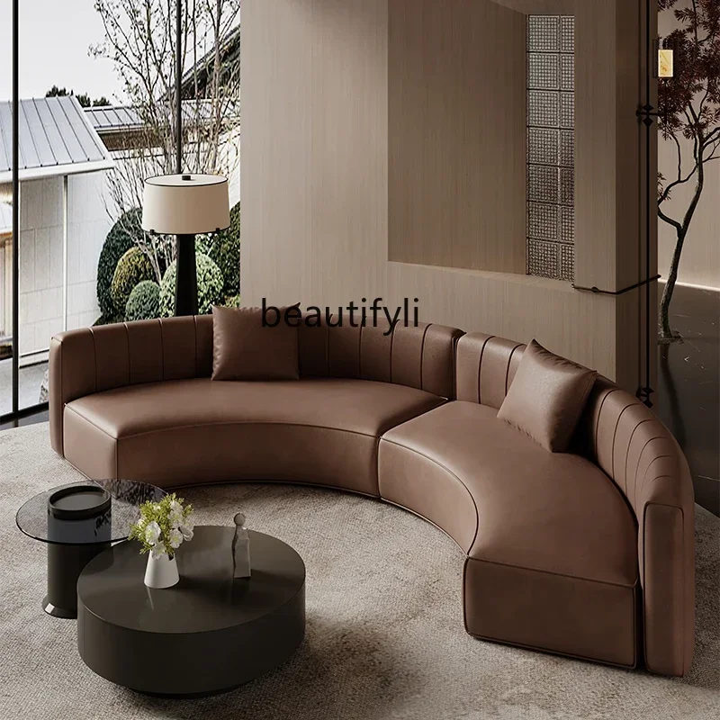 Semicircular curved special-shaped sofa beauty salon office hotel rest area reception negotiation