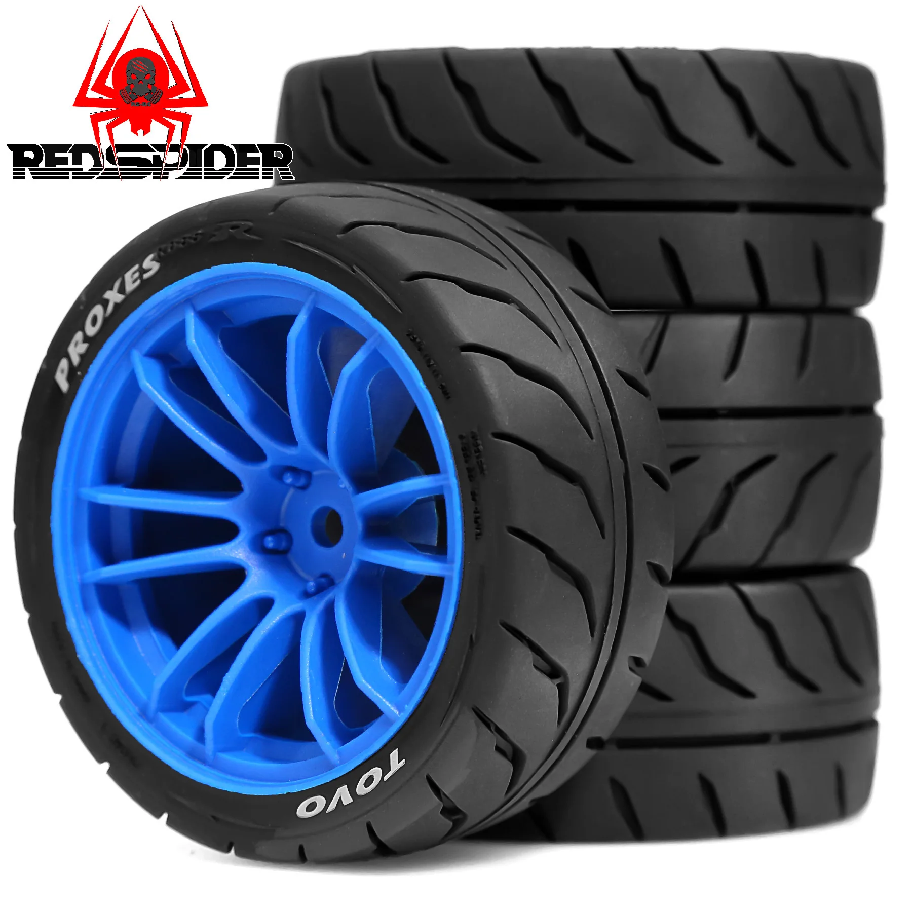 KEEDA 4 piezas neumáticos duros y ruedas de plástico de 10 radios para 1/10 HSP Tamiya HPI Kyosho RC Drift Car Racing Auto (negro KEEDA 4 piezas neumáticos duros y ruedas de plástico de 10 radios para 1/10 HSP Tamiya HPI Kyosho RC Drift Car Racing Auto (negro