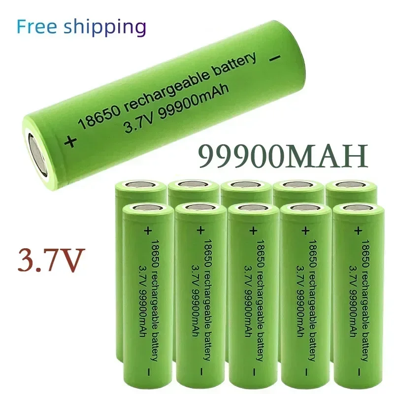 Fast Shipping Original Large Capacity 18650 Battery 99900mah3.7V18650 Rechargeable Lithium Battery Flashlight Screwdriver