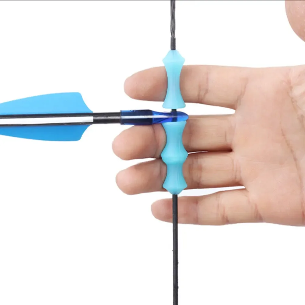 

3Pcs Silicone Archery Finger Guard Tab Bowstring Saver for Recurve Bow Protector Gear Accessories