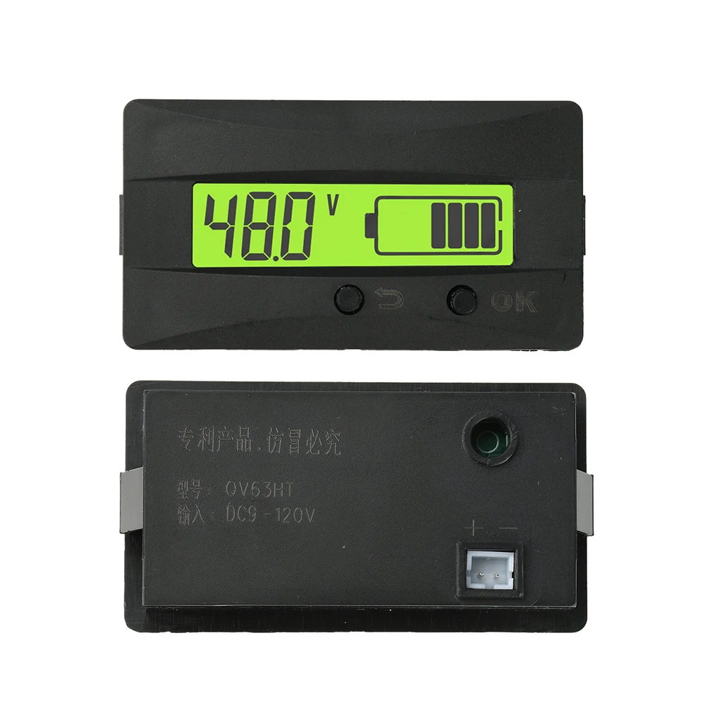 Universeller LCD-Digital-Batteriespannungsanzeiger 9-120V mit Ladezustandsanzeige, Schnappmontage für Lithium- und Blei-Säure-Batterien – Detail 3