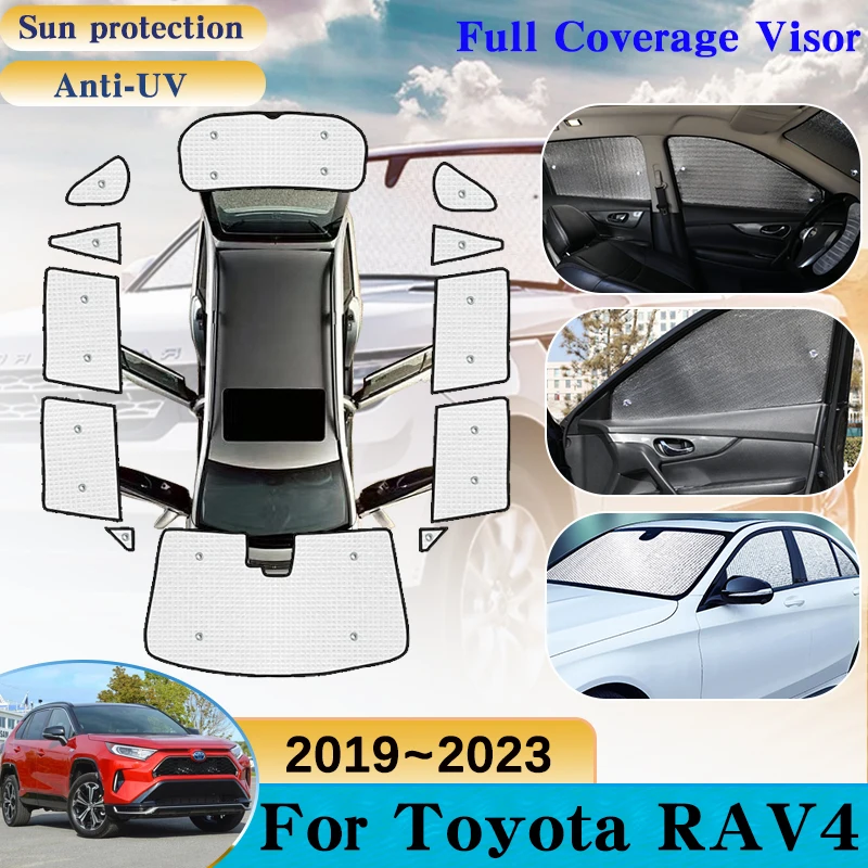 Auto Copertura Parabrezza Visiera Per Toyota RAV4 2023 Accessori 2019 2020 2021 2022 XA50 Finestra Laterale Protezione Solare Anti-UV Parasole