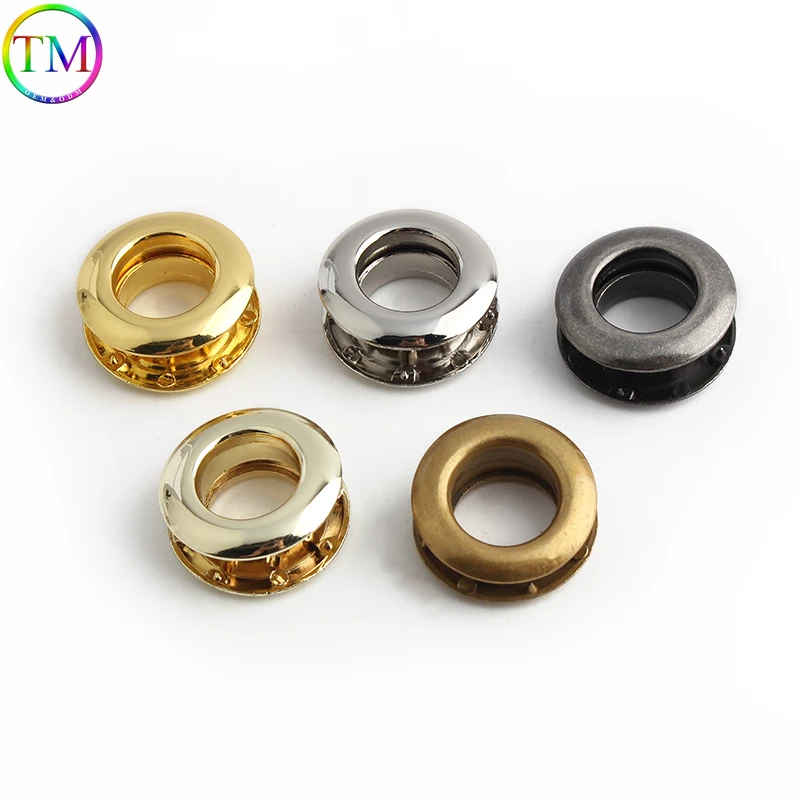 10/50 buah 5 warna 14MM lubang tali logam dengan mesin cuci grommet untuk kulit kerajinan tas sabuk pakaian dekorasi cincin mata aksesoris