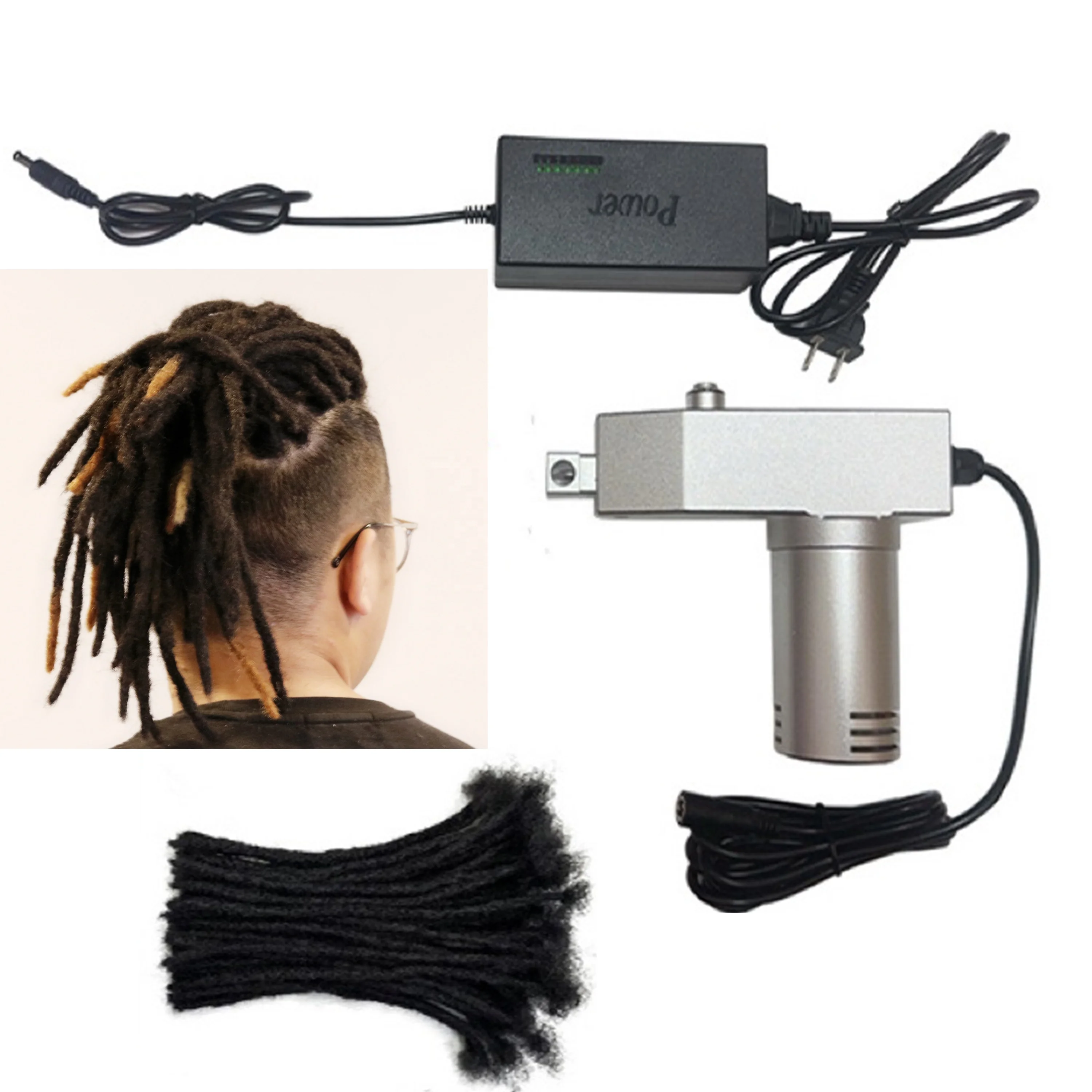 Dreadlocks Machine for Locs, Fast & Easy DIY Portable Dreadlocks Maker, Automatic Loc Machine with Multiple Tools