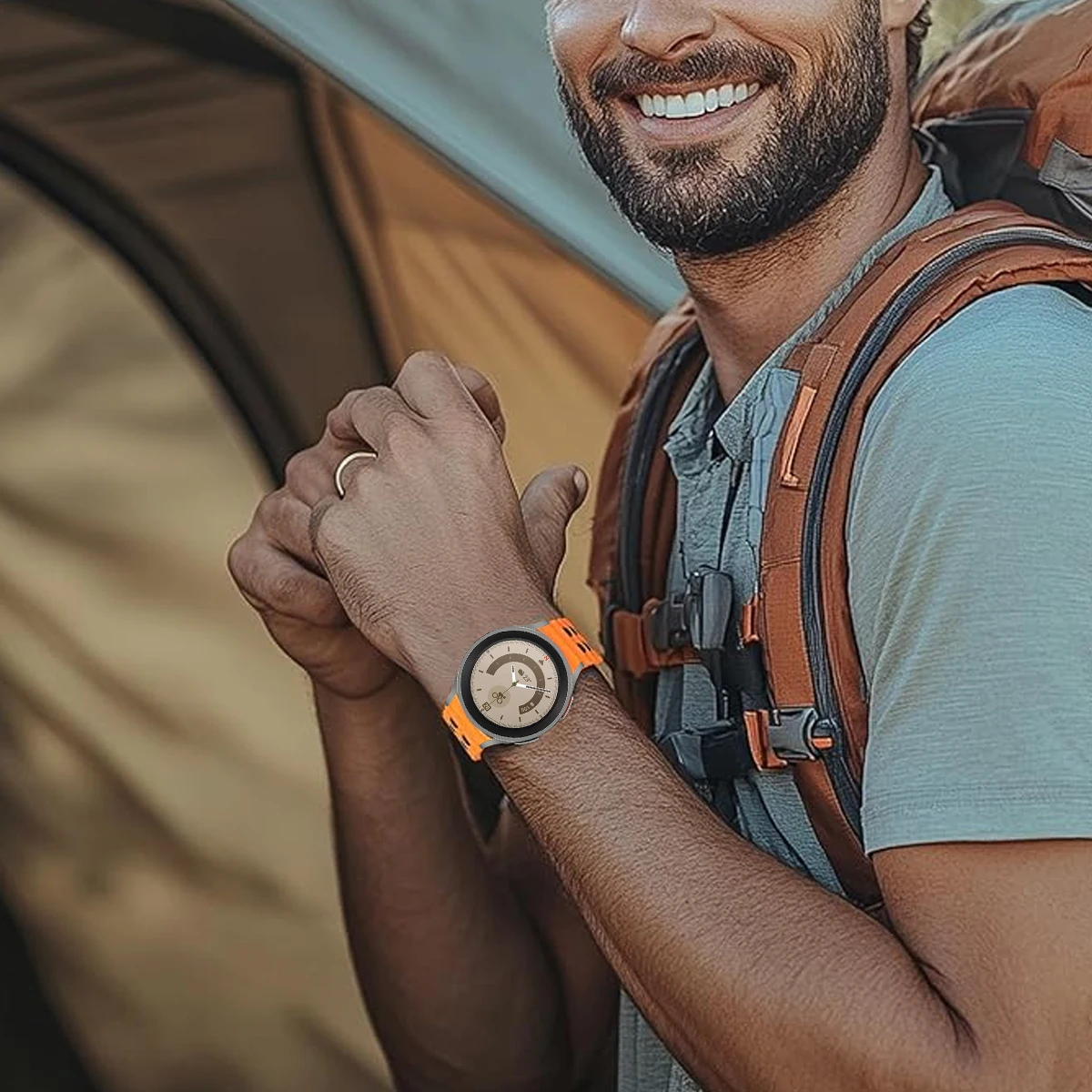 حزام لساعة سامسونج جالاكسي 7 FE 5 6 4 كلاسيك 5 برو 40 44 ملم بدون فجوات سوار من السيليكون كوريا لساعة جالاكسي 6 watch4 حزام