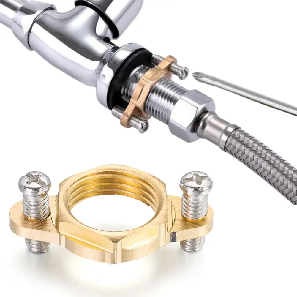 1Set Brass Faucet Fixing Tool Set O Type Fastener Mounting Nut Kit Circlip Washer Antiloosing Cap Fastening Wash Basin Tool Set