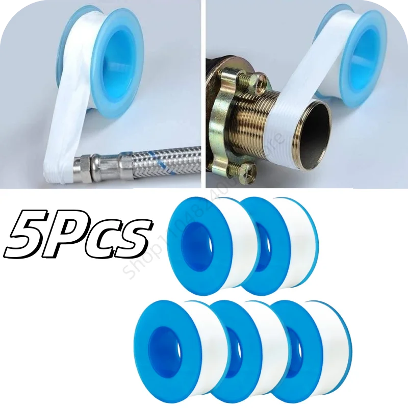 New 1/3/5Pcs PTFE Thread Sealing Pipe Tape Gas Water Tape 3 Meters Waterproof Engineering Dedicated Duct Tap Evacuum Seal Roll