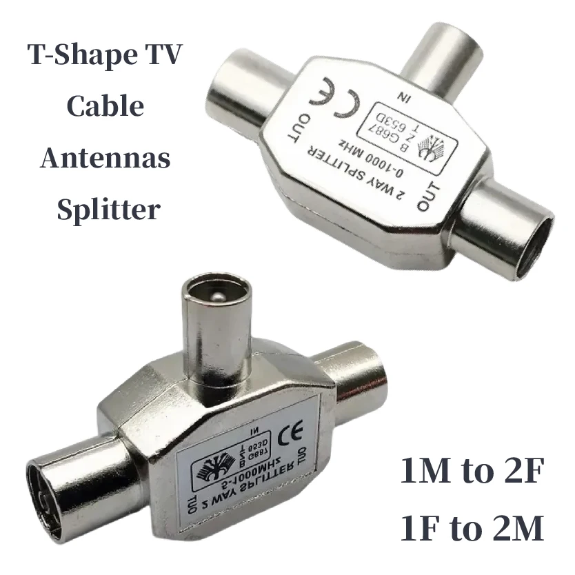

Трехканальный разветвитель для ТВ-антенны T-образной формы, коаксиальный разветвитель сигнала с разъемами «штекер» и «гнездо»