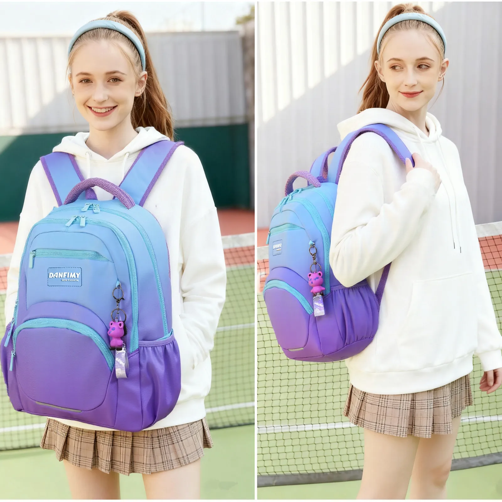 Zaino scolastico per ragazze adolescenti Zaino per laptop di grande capacità Zaino per studenti universitari delle scuole medie e superiori per ragazzi Zaino da donna