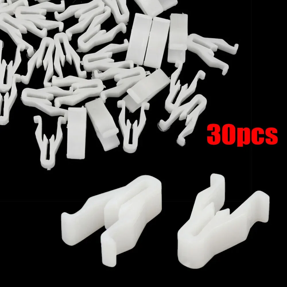 Anti-corrosion Anti-wear Durable New Parts Practical Accessories Switch Bezel Clip 30pcs Auto Plastic White Car