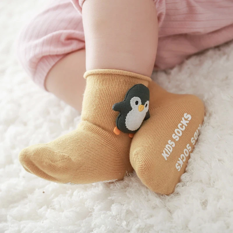 New Fall Baby Cartoon Non-slip Floor Socks Doll Accessories Funny Socks Newborn Toddler Socks Dinosaur Penguin Hedgehog