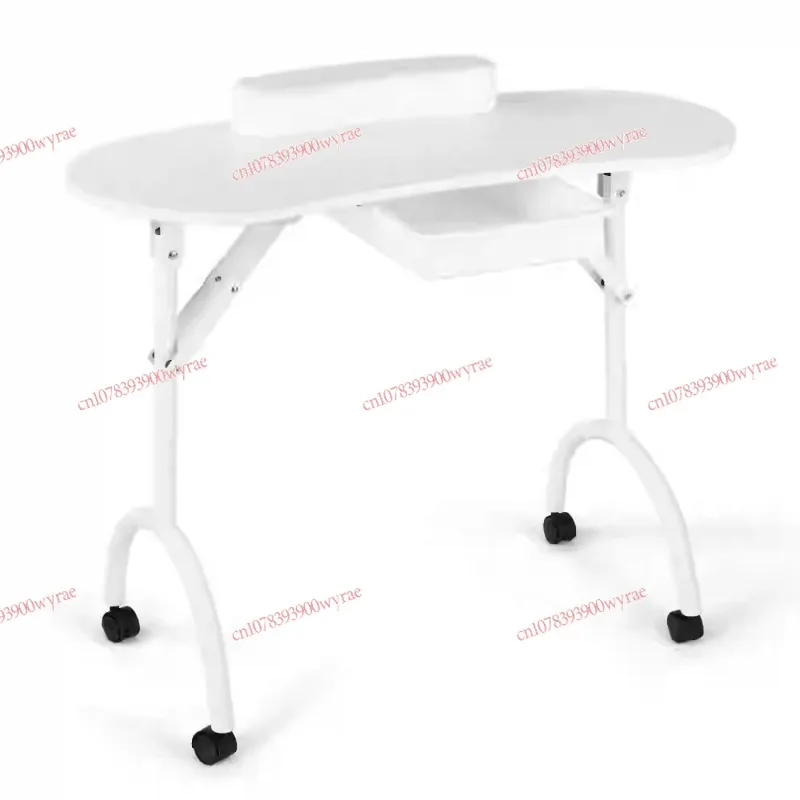 Nail Beautician Desk with Lockable Wheels & Bag  Salon    Folding Manicure Table