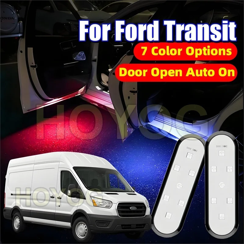 Fit for Ford Transit 2013-2026 Wireless Car Door Welcome Light with No-Drill Installation and a USB Rechargeable Battery