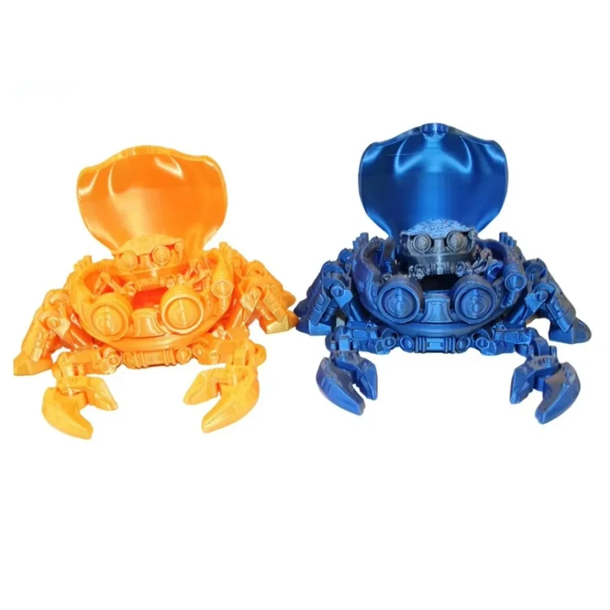 

14CM 3D Printed Mechanical Crab Model Movable Joints Novelty Desk Decor Anti Stress Toy Miniature Collectible Birthday Gift