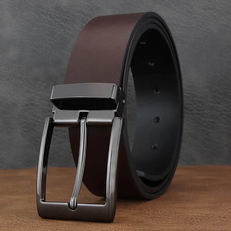 カジュアル男性デザイナーベルトビッグピンバックル高品質 3.8 センチメートル幅本革ウエストストラップジーンズセインチュールオム