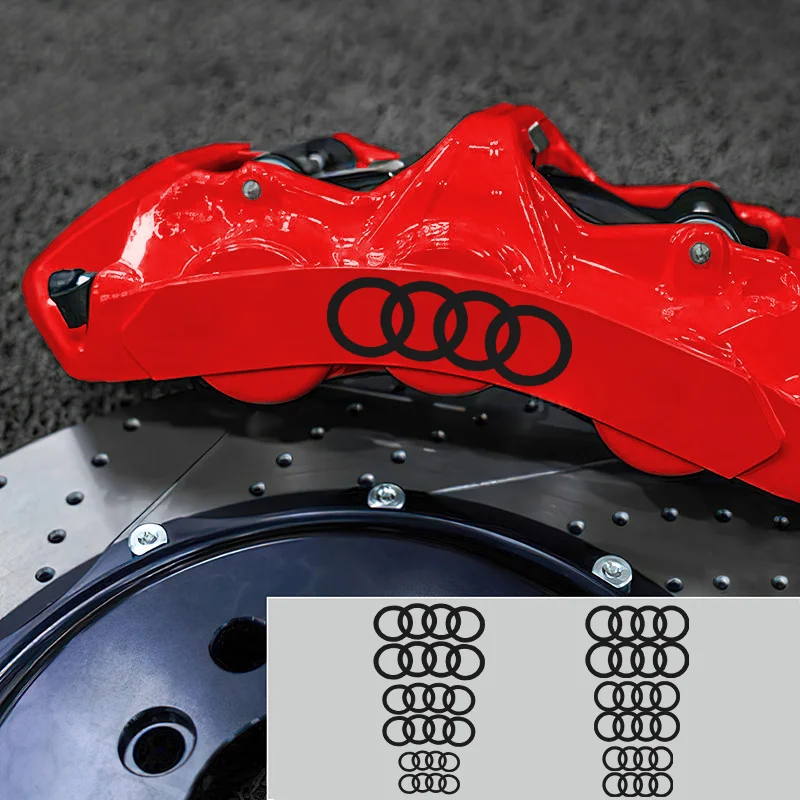 Fashion Trendy Personalized Sticker Caliper Brake Modification For Audi A4 A4L A5 Q5 Q7 TT TTS 8S B9 2016 2017 2018 Universal view 3