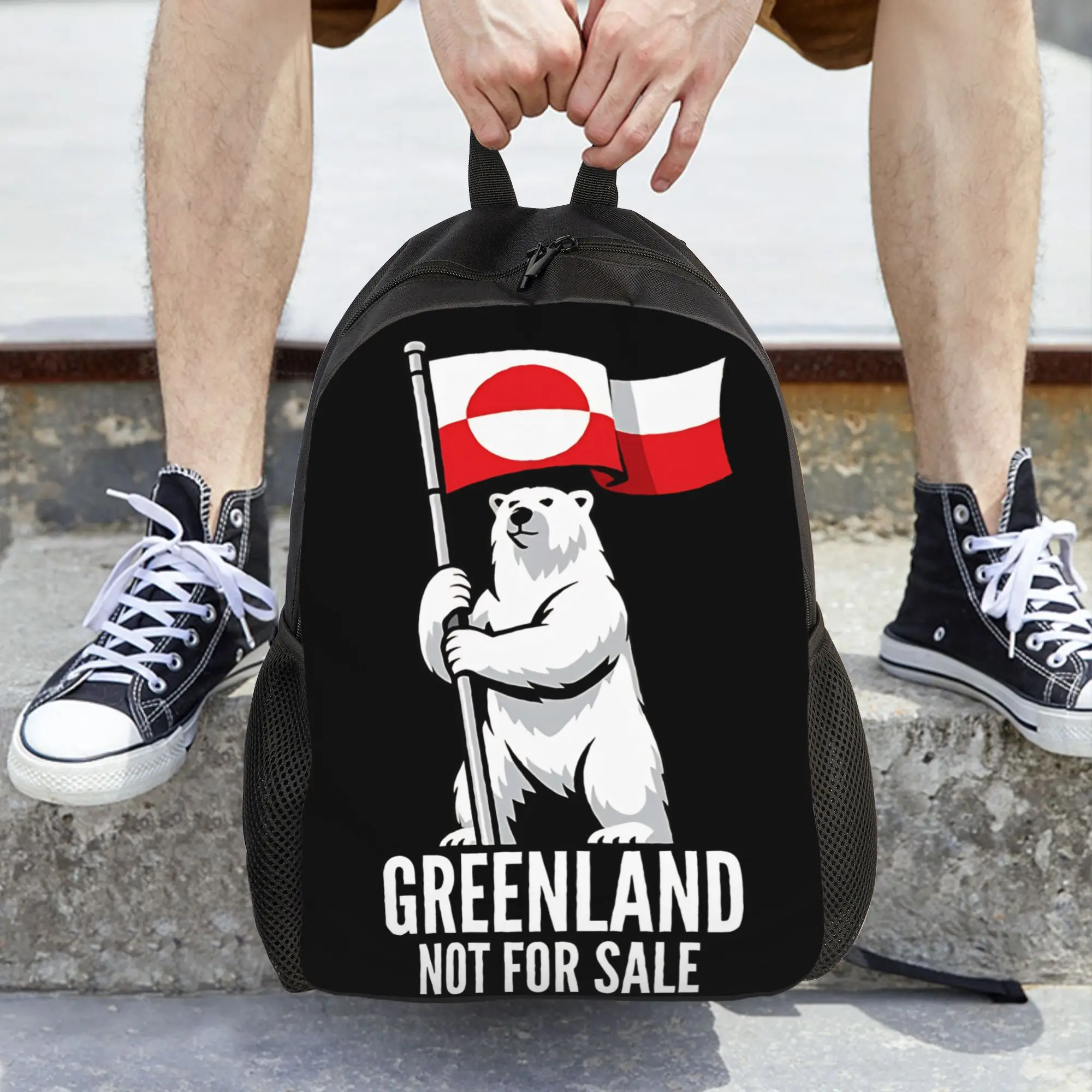

Рюкзак GreenLand Not for Sale для детей, мальчиков и девочек, легкий, с изображением полярного медведя и флагов, школьные сумки для малышей и дошкольников